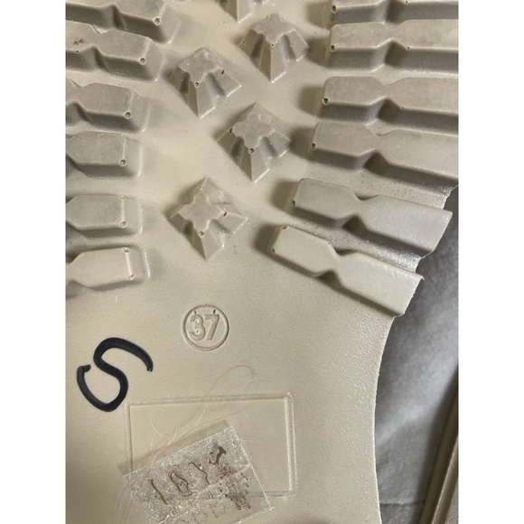 Michele Lopriore Women’s Euro 37 US 6.5 Light Tan Suede Lug Sole Combat Boot - Picture 9 of 12